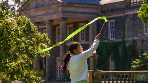 Girl playing at Mount Stewart Summer of Play
